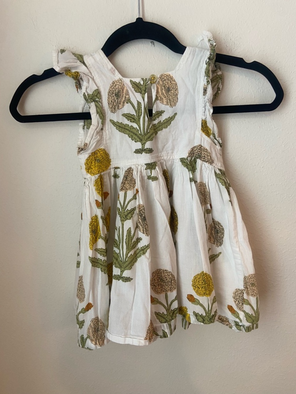 Pink Chicken Elsie Dress Dandelion Print 2Y Toddler Girl Flutter Sleeve